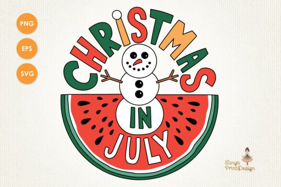 Christmas in July Snowman SVG: Summer Festive Fun