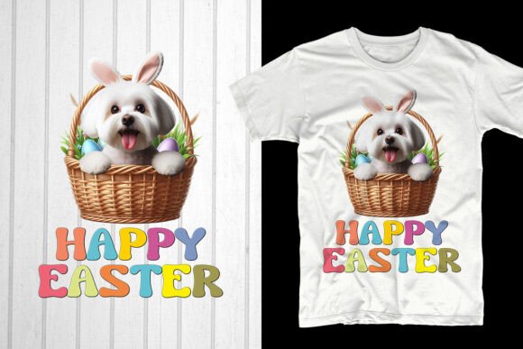 Evaluating Happy Easter Maltese Dog Designs for Print on Demand