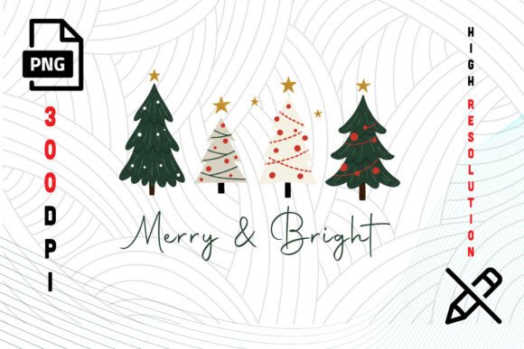 Integrating Merry Bright Christmas Trees PNG into Your Holiday Design Workflow