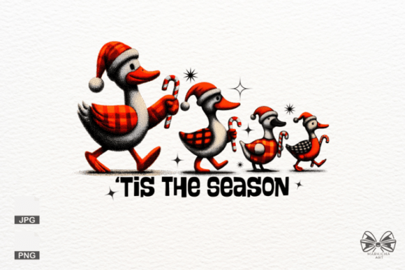 Integrating Tis the Season, Christmas Goose Png into Your Holiday Design Workflow