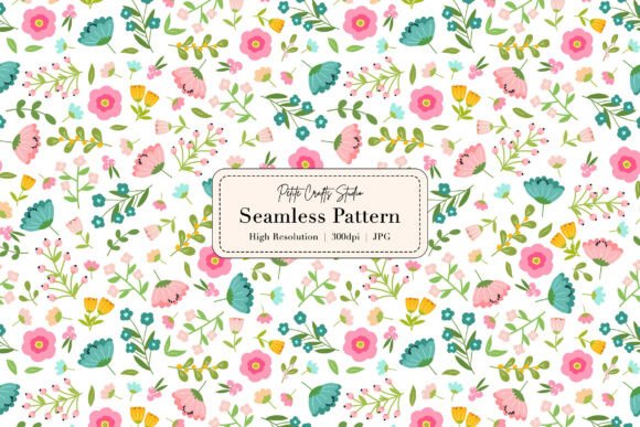 Pastel Spring Floral Seamless Pattern