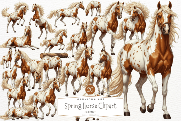 Unleash Your Creativity with High-Quality Spring Horse Clipart