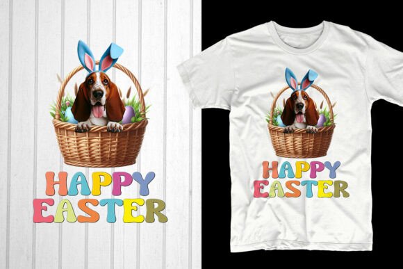 Why the Happy Easter Basset Hound Dog Design is Your Next Best-Selling POD Asset